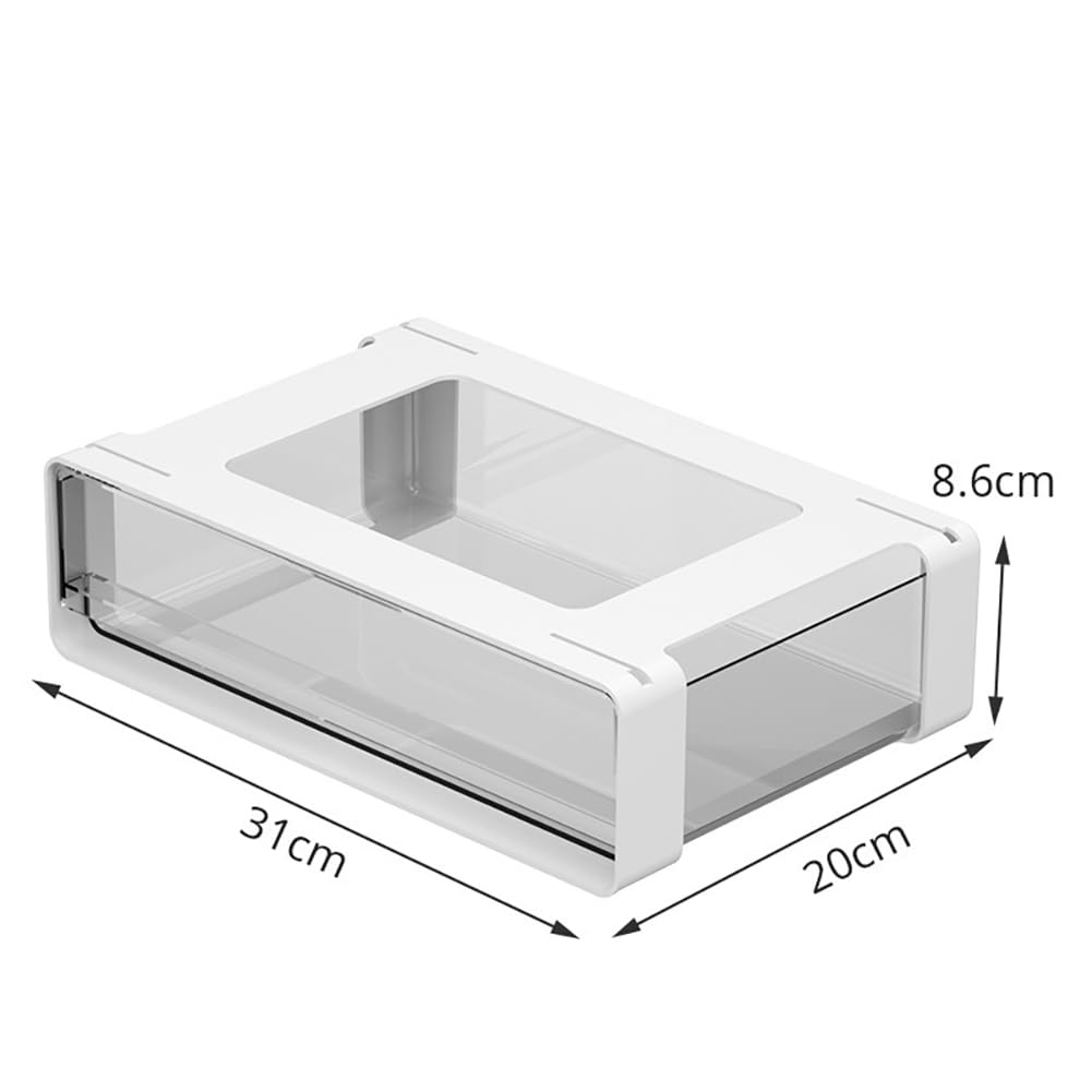Organizzatore estensibile sottopensile Garvee con cassetti in plastica, cassetti scorrevoli, accessori per cucina e ufficio 31x20x8,6 cm