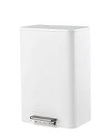 Garvee Bidone Della Spazzatura Rettangolare 4 Galloni In Acciaio Inox Bianco Con Pedale Silenzioso E Coperchio Soft-Close, Salvaspazio Per Camera E Soggiorno - White