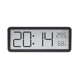 Garvee Orologio Digitale LED Silenzioso con Data, Temperatura e Umidità - Ricaricabile, Design Moderno in Plastica, USB/AAA, 12/24H - Per Camera da Letto e Ufficio - Nero