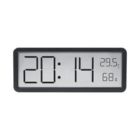 Garvee Orologio Digitale LED Silenzioso con Data, Temperatura e Umidità - Ricaricabile, Design Moderno in Plastica, USB/AAA, 12/24H - Per Camera da Letto e Ufficio