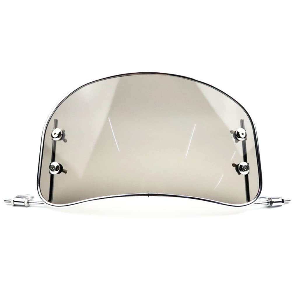 Garvee Parabrezza Moto Retro Deflettore Vento Nero Per Scooter E E-bike, Durevole, Riduce Velocità Vento, Protezione Detriti, 30-45cm