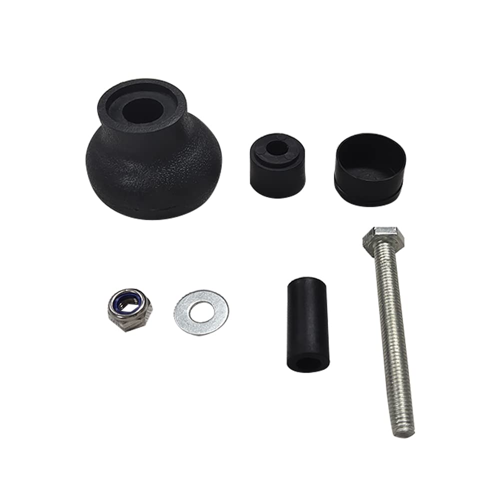Pomello del volante Garvee da 8 mm, girevole, con impugnatura di potenza per carrelli elevatori e trattori, materiale ABS, superficie liscia, nero