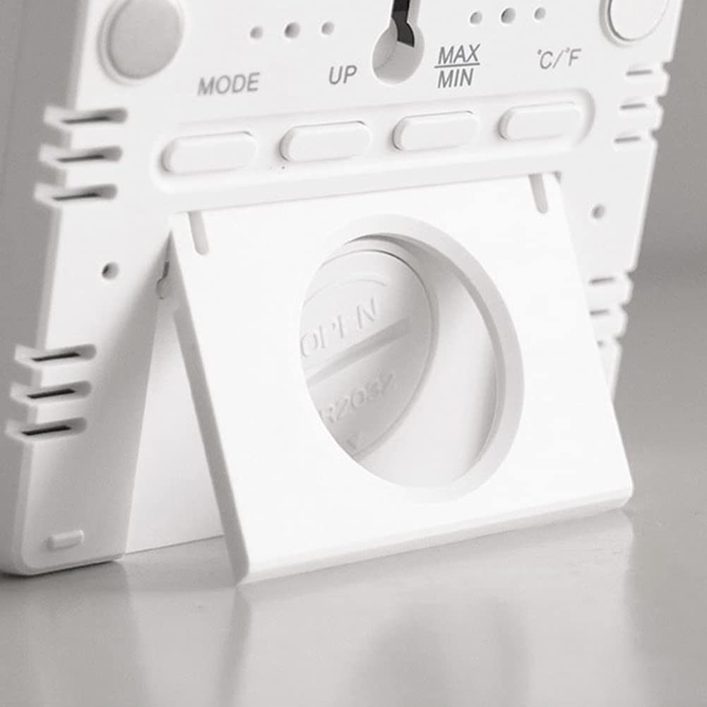 Sveglia digitale a LED Garvee con magnete, display della temperatura, timer da cucina, plastica, orologio da tavolo, nero per ufficio e camera da letto