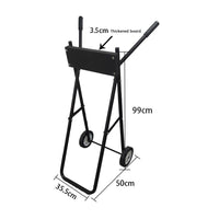 Carrello per motore fuoribordo Garvee, capacità 85 kg, supporto pieghevole per riparazione e trasporto imbarcazioni, altezza 99 cm, ferro, nero