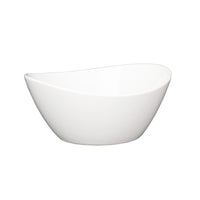 Garvee Set di 4 grandi piatti ovali in porcellana da 42 once, 8 pezzi, bianchi, ergonomicamente impilabili per la cucina e la tavola