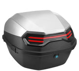 Garvee Heckbox per E-Scooter e Moto, Grande Capacità, Impermeabile, Robusto ABS+PP, Uso Urbano, Compatibile con Vari Modelli - Bianco argento