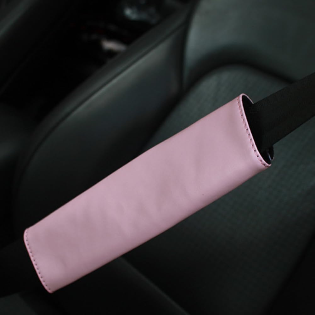 GARVEE Set di 10 accessori per auto in pelle nera per donna, coprivolante, cintura di sicurezza, spalline, portabicchieri, resistente, elegante, versatile