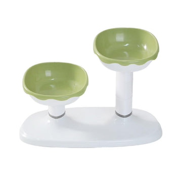 Garvee Ciotola Per Gatti Regolabile Altezza Sollevata Antiscivolo Set Cibo Acqua Interni Plastica Resistente Design Ergonomico