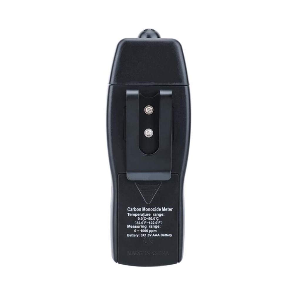 Garvee Rilevatore Portatile di Monossido di Carbonio CO AS8700A, Misuratore 0–1000 ppm con Display LCD, Allarme Acustico e Visivo, Giallo e Nero