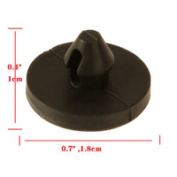 Garvee 12 pezzi di gomma per interruttore luce freno per la maggior parte delle auto, compatto e facile da installare, nero, 1,8 x 1,1 cm