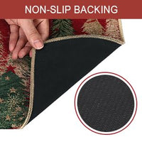 Tappetino da cucina Garvee Christmas Tree, set da 2 pezzi, antiscivolo, imitazione canapa, 40x60 + 40x120 cm, design festoso