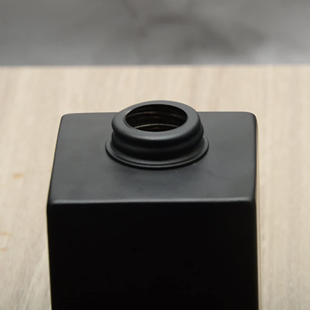 Dispenser di sapone Garvee nero opaco in acciaio inossidabile 304 quadrato da 325 ml per bagno e cucina