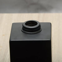 Dispenser di sapone Garvee nero opaco in acciaio inossidabile 304 quadrato da 12 once per cucina e bagno antiscivolo ricaricabile