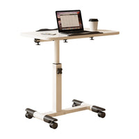 Tavolino da letto Garvee con ruote, altezza regolabile, pieghevole, struttura robusta, tavolo portatile per laptop, ufficio domestico, regolabile, nero