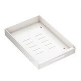 Cassetto organizer da cucina estensibile Garvee da 40 cm in acciaio al carbonio bianco, versatile per cucina e bagno - Bianco