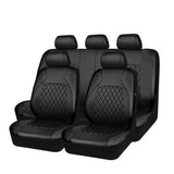 Garvee Coprisedile per auto, 9 pezzi, impermeabile, per sedili anteriori, universale, nero - Nero