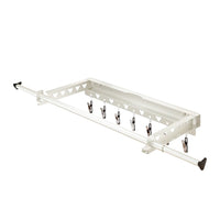 Stendibiancheria estensibile da parete Garvee 103,2-151,2 cm, bianco, robusto stendibiancheria da parete con 7 clip, salvaspazio per balcone e uso interno