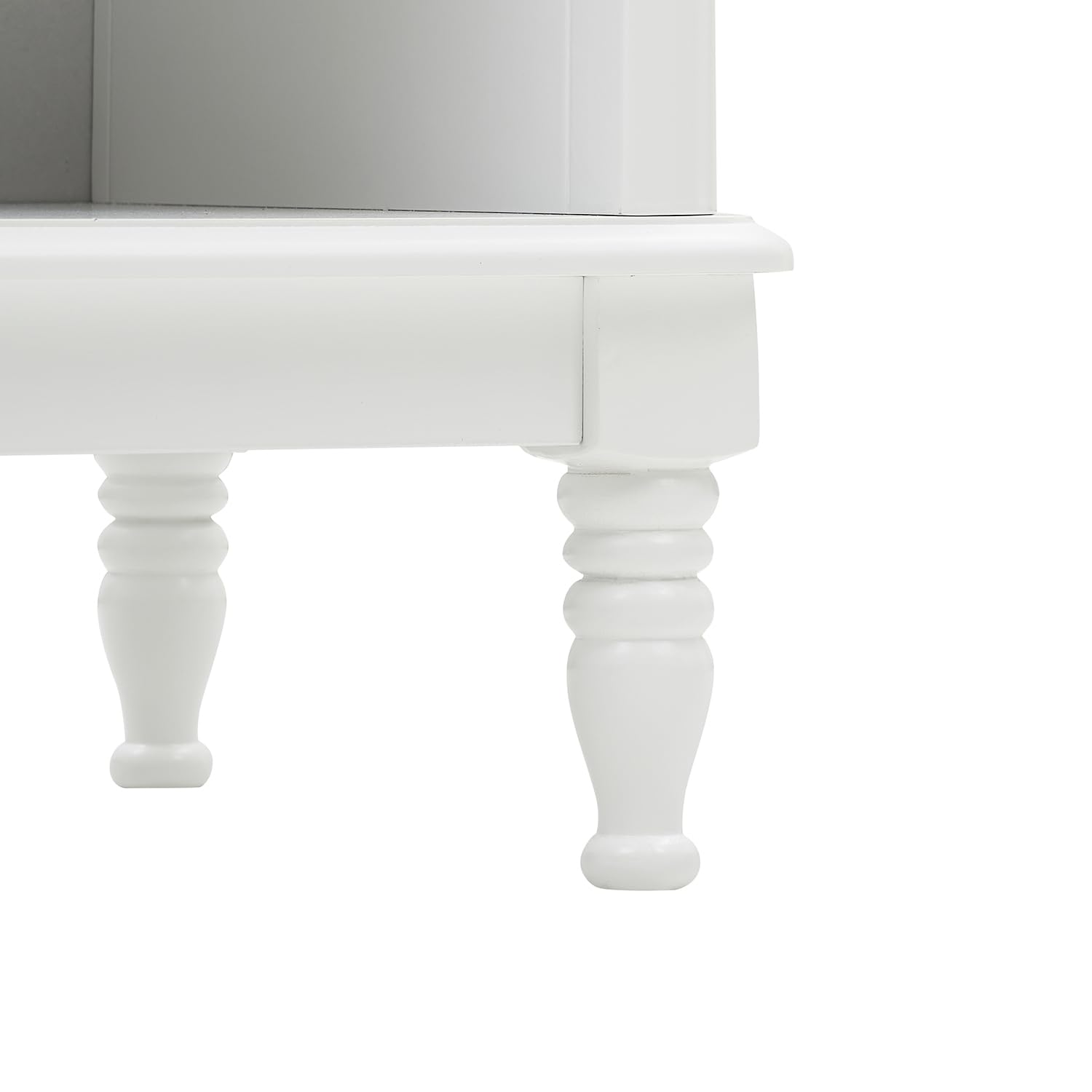 Garvee Set 2 Tavolini Ausiliari Bianchi in MDF con Cassetto e Ripiano, Ideali per Soggiorno e Camera, Design Compatto e Funzionale, Facili da Montare