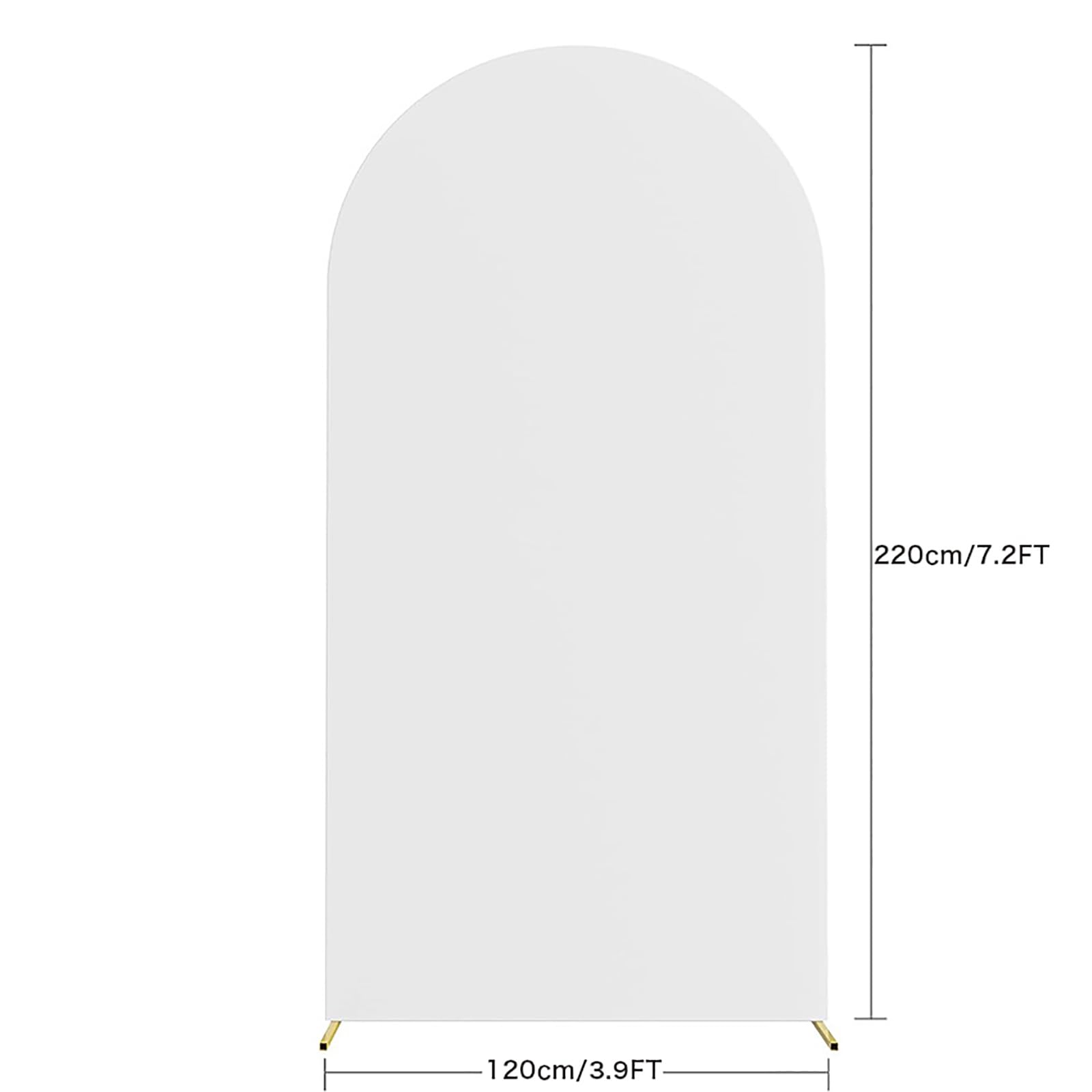 Arco bifacciale Garvee con sfondo rotondo, 220 x 120 cm, copertura per arco in tinta unita per feste, cerimonie nuziali, addii al nubilato e decorazioni per eventi