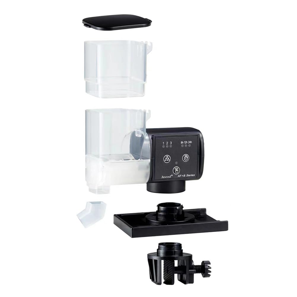 GARVEE Mangiatoia automatica per pesci d'acquario, resistente all'umidità, con alimentazione temporizzata, ideale per le vacanze, 500 ml