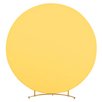 GARVEE Arco rotondo per matrimonio, 2 m, copertura elastica gialla per fotografia, feste e baby shower