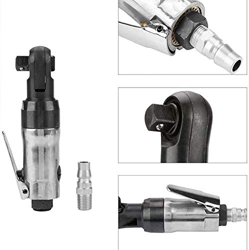 Garvee Chiave a Cricchetto Pneumatica Compatta 1/4" & 3/8" - 250 U/min, 20 Nm - Lega Robusta - Design Leggero - Riparazioni Auto, Macchinari, Cantieristica, Blu