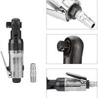 Garvee Chiave a Cricchetto Pneumatica Compatta 1/4" & 3/8" - 250 U/min, 20 Nm - Lega Robusta - Design Leggero - Riparazioni Auto, Macchinari, Cantieristica, Blu