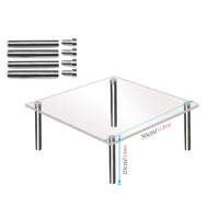 Garvee Supporto Acrilico Quadrato per Torte e Dolci Trasparente con Gambe Metalliche Robusto Espositore Professionale per Cupcake per Feste e Matrimoni