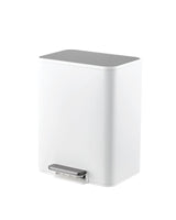 Garvee Bidone Piccolo per Bagno 12,9 Litri in Acciaio Inox con Coperchio Soft-Close e Pedale, Bianco, Ideale per Casa e Ufficio - White