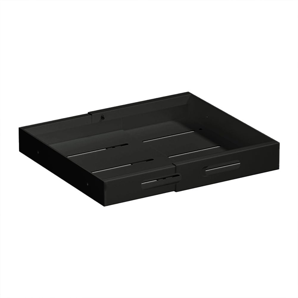 Organizzatore estensibile per mobili da cucina Garvee, telescopico, espandibile, in acciaio al carbonio, per cucina e ufficio, regolabile da 13,38 a 19,68 pollici, nero