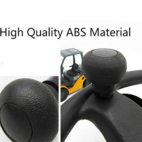 Pomello del volante Garvee da 8 mm, girevole, con impugnatura di potenza per carrelli elevatori e trattori, materiale ABS, superficie liscia, nero