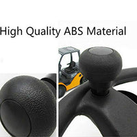 Pomello del volante Garvee da 8 mm, girevole, con impugnatura di potenza per carrelli elevatori e trattori, materiale ABS, superficie liscia, nero