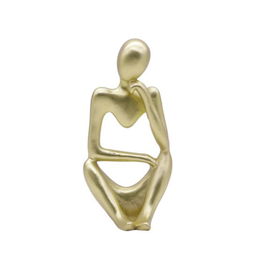 Garvee 3PCS Figurine Artistiche Astratte in Resina Nera - Design Moderno per Scrivania e Soggiorno, Miniature Pensatori, Dimensioni Compatte, Nero