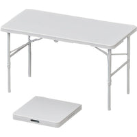 Tavolo pieghevole Garvee, tavolo da campeggio, tavolo pieghevole multifunzionale, altezza regolabile con maniglia per il trasporto, per campeggio, giardino, balcone, festival, 120 x 60 cm