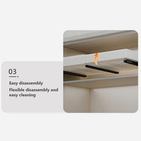 Garvee Organizer estensibile per armadio con pellicola adesiva, cassetti in acciaio al carbonio, ripiano per dispensa per cucina e soggiorno, bianco, grande