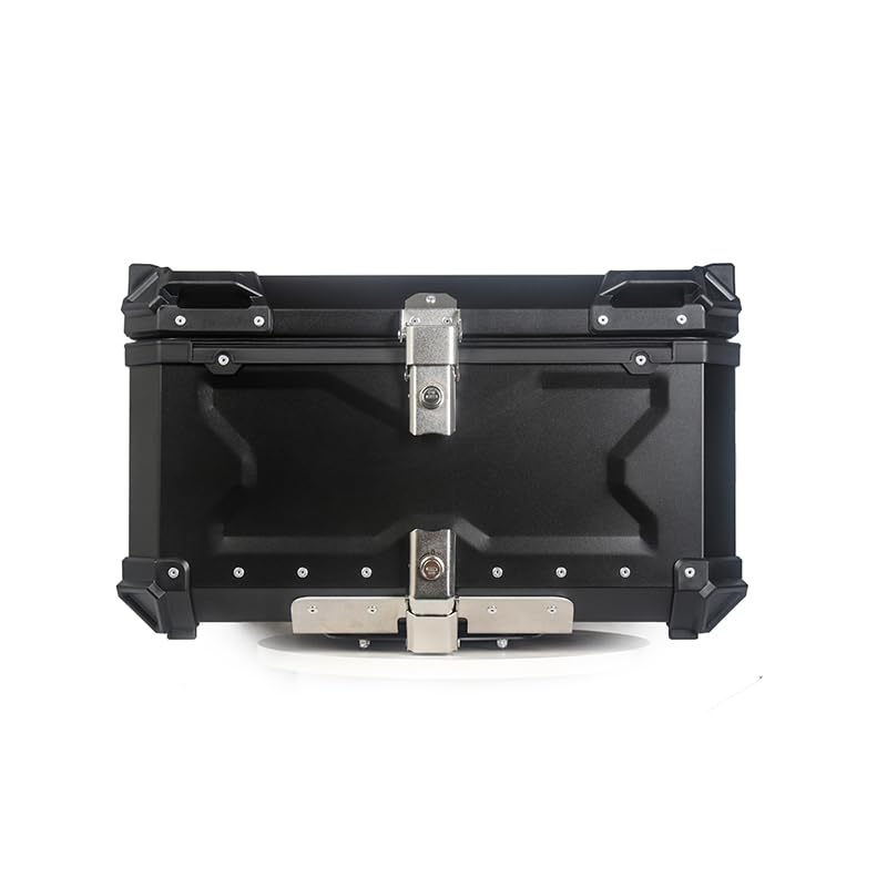 Bauletto per moto Garvee da 80 litri in lega di alluminio con serratura di sicurezza per viaggi, impermeabile, robusto, versatile, argento