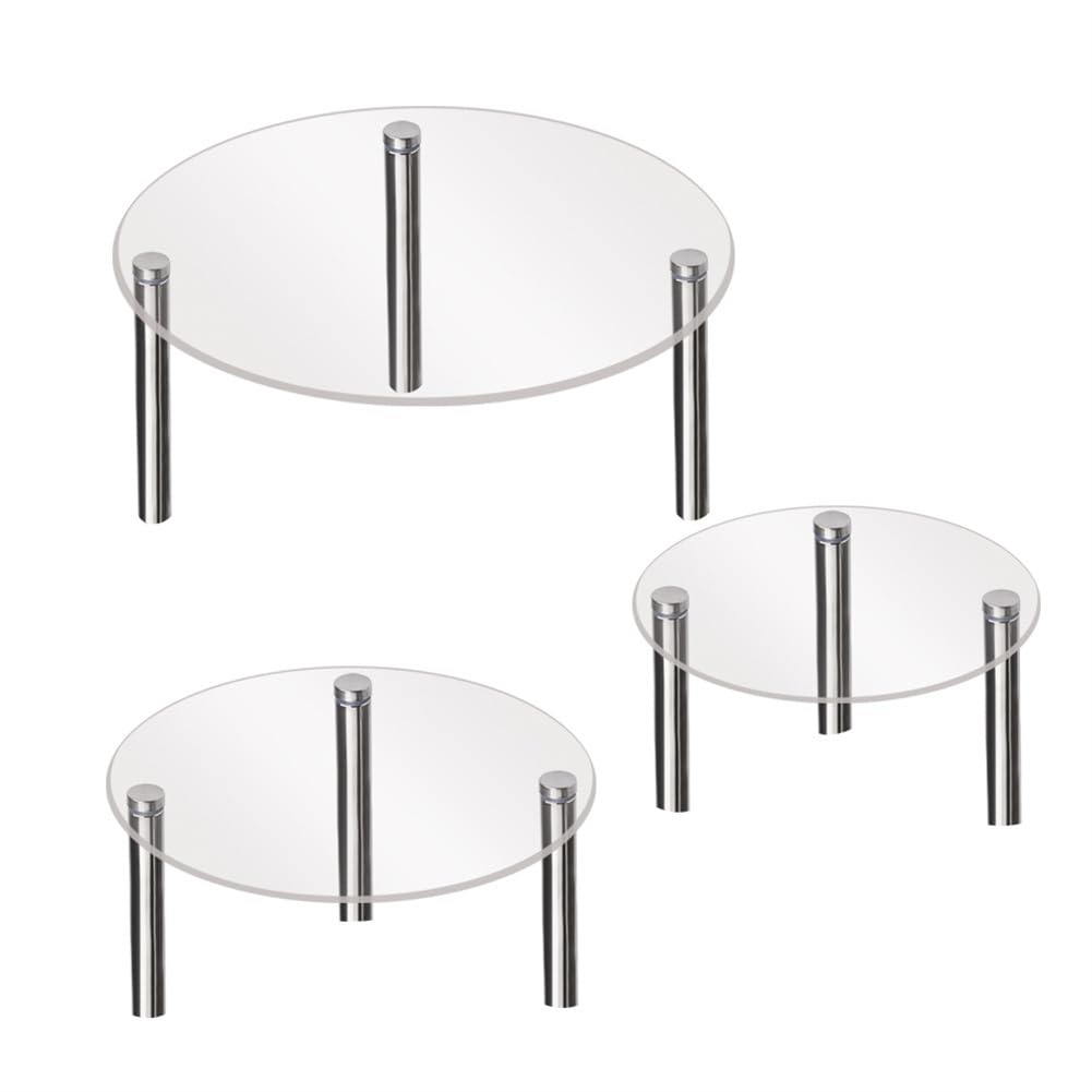 Alzata per Torte Garvee Trasparente 20,3 cm con Gambe Metalliche - Resistente al Calore e Riutilizzabile Torte e Antipasti 115x20x30 cm