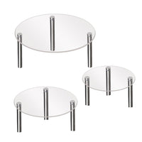 Alzata per Torte Garvee Trasparente 20,3 cm con Gambe Metalliche - Resistente al Calore e Riutilizzabile Torte e Antipasti 115x20x30 cm