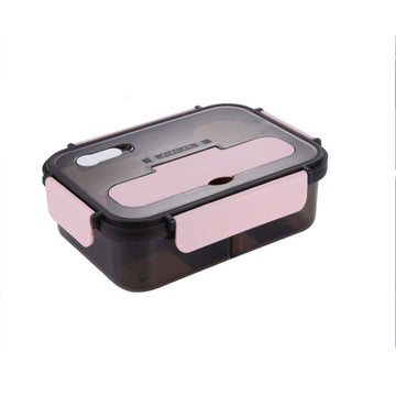 Garvee Lunchbox Bento Box 1100ml Rosa Mit 3 Fächern Auslaufsicher Für Schule Und Arbeit Kompakt