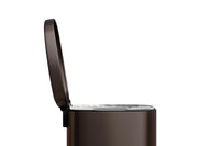 Pattumiera da cucina in metallo Garvee da 13 galloni con coperchio, chiusura ammortizzata, marrone, per cucina e ufficio, maniglia ergonomica, meccanismo a pedale