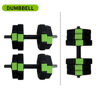Garvee Set di manubri regolabili da 30 libbre/44 libbre 2 in 1 Kettlebell e bilanciere per tutto in una casa, nero