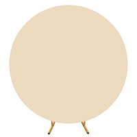 Garvee Copertura per fondale ad arco rotondo in poliestere elastico leggero per fotografia di matrimonio, 6 piedi, colore champagne