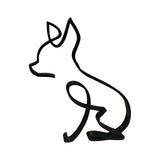Garvee Scultura Cane in Metallo Minimalista Moderna - Design Geometrico Astratto - Resistente e Antiruggine - Decorazione da Parete o Scrivania - Ideale per Casa e Ufficio