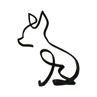 Garvee Scultura Cane in Metallo Minimalista Moderna - Design Geometrico Astratto - Resistente e Antiruggine - Decorazione da Parete o Scrivania - Ideale per Casa e Ufficio