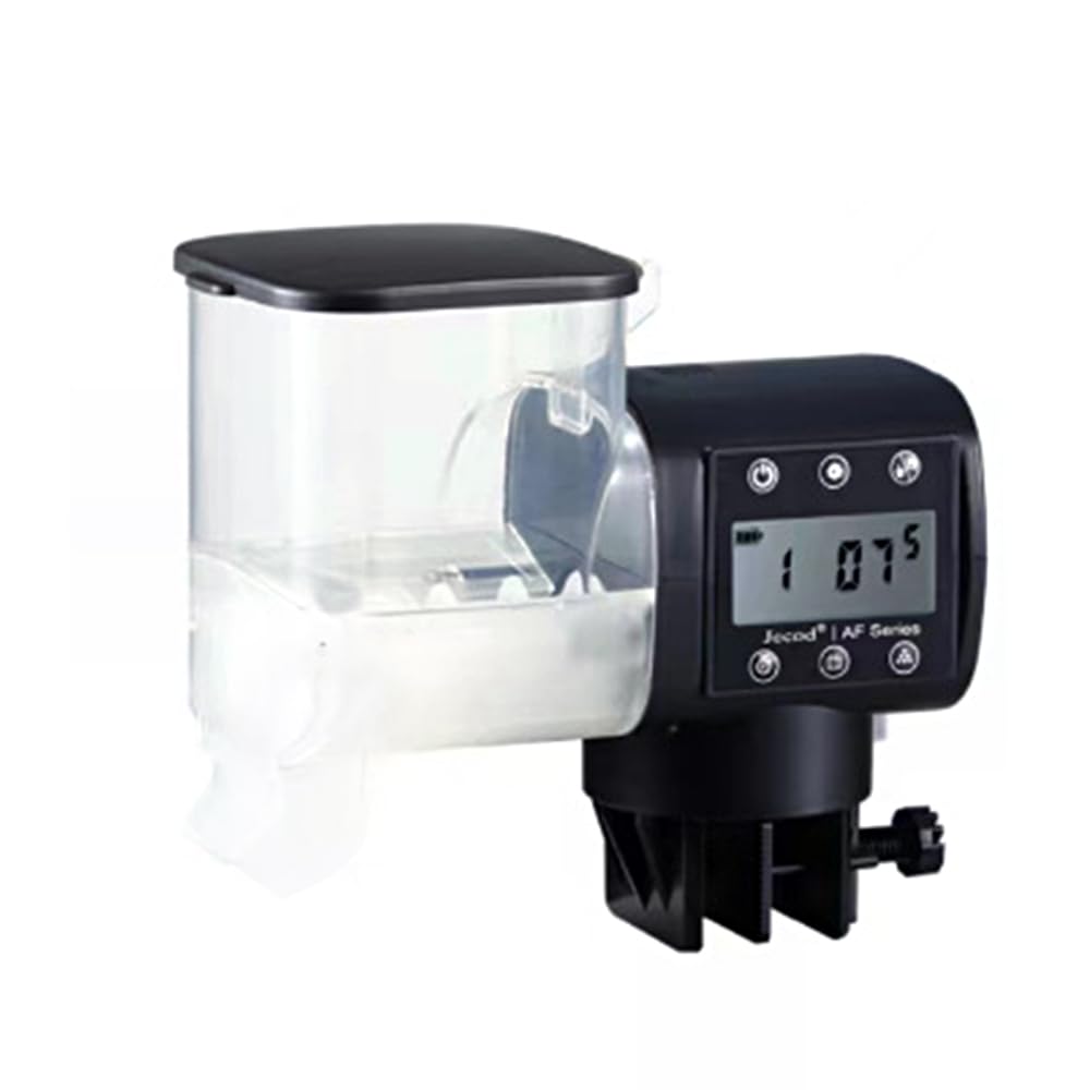 GARVEE Mangiatoia automatica per pesci rossi, timer e controllo delle porzioni, impermeabile, accessorio per acquario, vasche d'acqua dolce, plastica