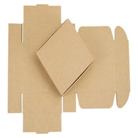 Garvee Cajas De Papel Kraft Resistenti E Riutilizzabili Per Regali E Artigianato, 7,5x7,5x3 Cm, Marrone Naturale