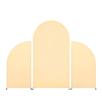 Garvee - Set di 3 fodere per sfondi per matrimoni di alta qualità, in tessuto elastico pieghevole, bifacciale, per matrimoni, baby shower, laurea, 5 piedi, 7,2 piedi, 5 piedi