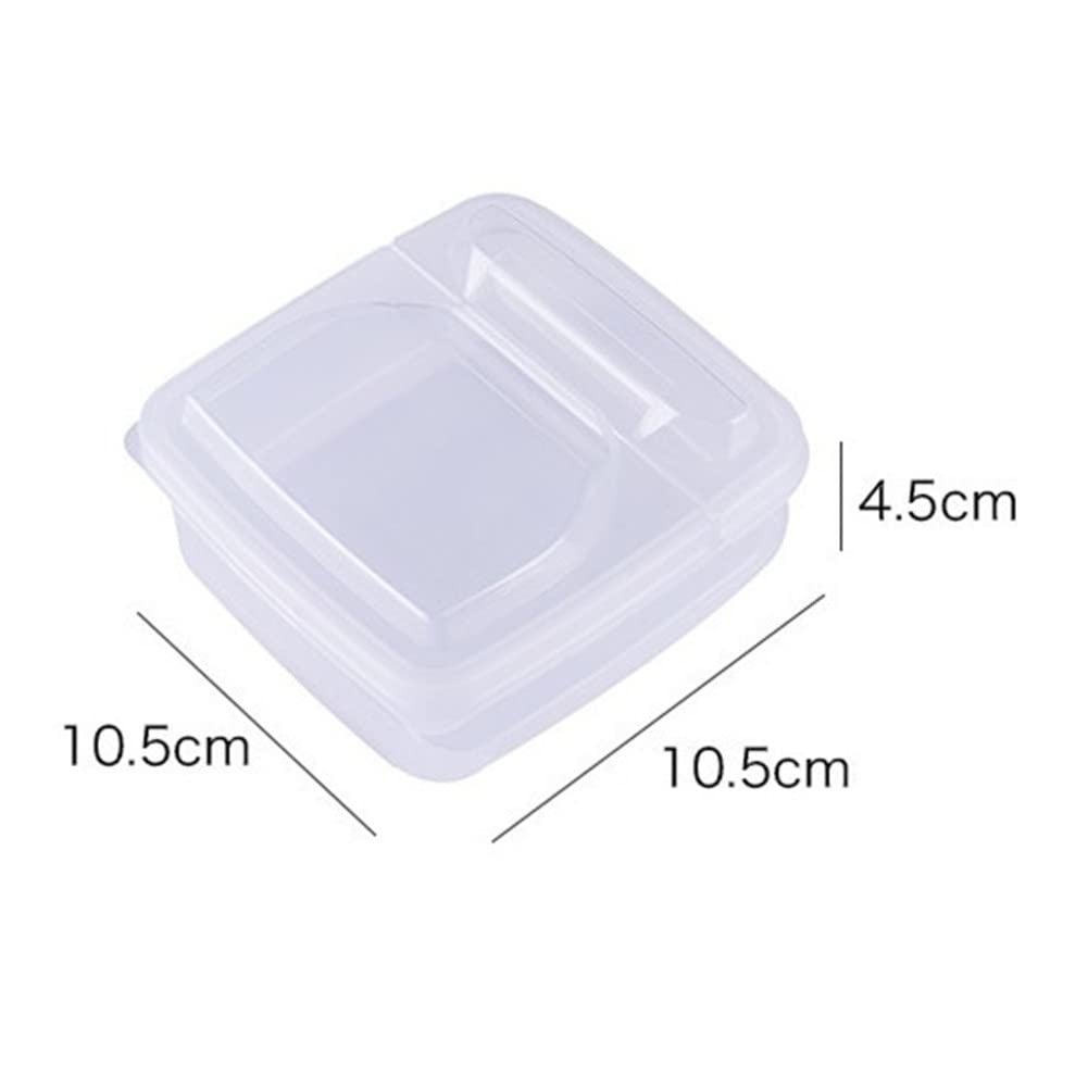 Garvee Contenitore Per Formaggio 2 Pezzi Plastica BPA Free Organizer Cucina 10.5x10.5x4.5 cm Trasparente