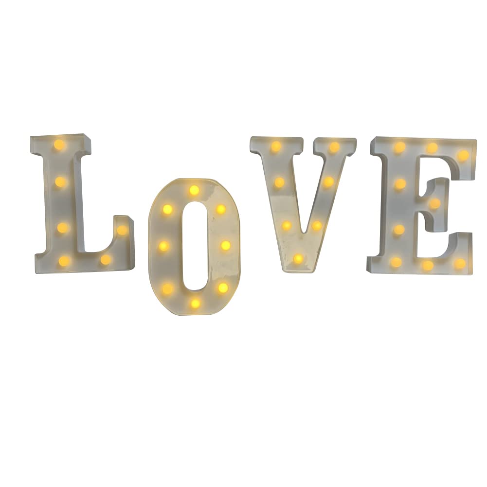 GARVEE Light Up Liefde LED Letter Sign 22 cm Luce notturna a batteria per decorazioni per feste da interno ed esterno