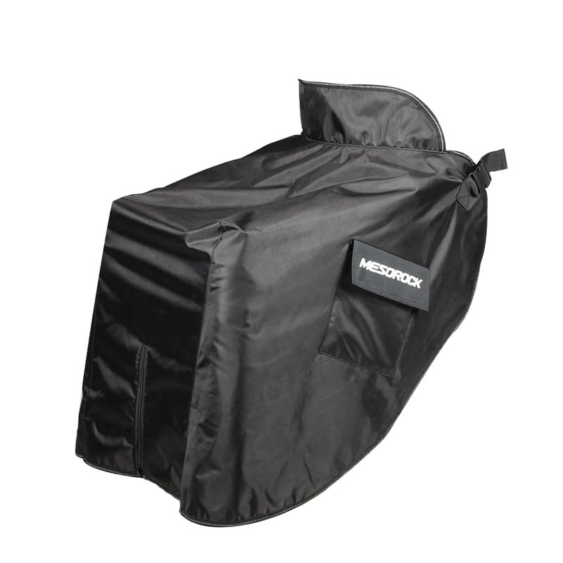 Garvee Copertura Universale Per Gambe Scooter, Grembiule Moto Impermeabile, Lana D'Agnello, Riflettente, Tasca Grande, Nero
